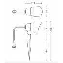 Philips 8719514477353 Gartenwandleuchte GardenLink 3x24W | 1800lm | 2700K | IP44 - 3er-Set, steckbar, schwarz