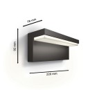 Philips 8720169257252 LED Außenwandleuchte Bustan | 3,8W integrierte LED-Quelle | 800lm | 2700K