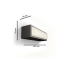 Philips 8720169263697 LED Außenwandleuchte Stratosphere | 3,8W integrierte LED-Quelle | 800lm | 2700K