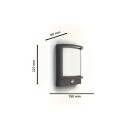 Philips 8720169263710 LED Außenwandleuchte Samondra | 3,8W integrierte LED-Quelle | 800lm | 2700K