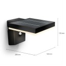 Philips 8720169265745 LED solar Außenwandleuchte Zonal | 1,3W integrierte LED-Quelle | 250lm | 3000K
