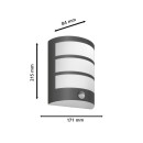 Philips 8720169269194 LED Außenwandleuchte Python | 3,8W integrierte LED-Quelle | 800lm | 2700K