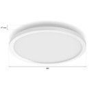Philips 8720169328938 LED Deckenleuchte Aurelle  | 21W integrierte LED-Quelle | 2450lm | 2200-6500K