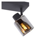 Lucide 17999/02/30 ALION Deckenstrahler 2xE14 - schwarz, Rauchglas