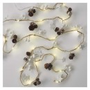 EMOS DCGW04 LED Weihnachten Girlanda - Zapfen 1,7 m 12w | 2xAA - warmweiß, weiß