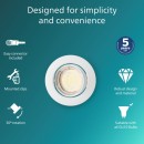 Philips 8720169392601 Einbaurahmen Peridot  GU10 | weiß