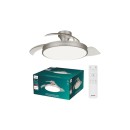 Philips 8721103096081 LED Ventilator mit Licht Atlas  | 35W integrierte LED-Quelle | 4500lm | 2700-6500K | Dimmer | Fernbedienung | chrom
