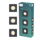 Philips 8721103037039 Set von Einbauleuchten Peridot  GU10 | schwarz