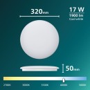 Philips 8721103069030 LED Deckenleuchte CL200  | 17W integrierte LED-Quelle | 1900lm | 4000K | weiß