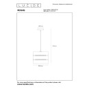 Lucide L214330130 Pendelleuchte ROSAS  E27