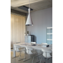 LEDKO Pendelleuchte 1x40W E27 - weiß/silber