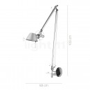 LED Artemide Tolomeo braccio Wandlampe 11W, Aluminium poliert