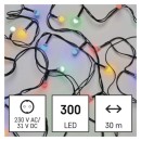 EMOS D5AM04 Weihnachtskette Kirsche 30m 300 LED | 6w | IP44 - Multicolor Timer, grün