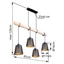 Globo 15451-4H Hängeleuchte Ablona 4x60W | E27