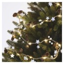 EMOS DCGW04 LED Weihnachten Girlanda - Zapfen 1,7 m 12w | 2xAA - warmweiß, weiß