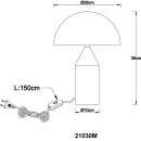 Globo 21030M Tischlampe ATOMA  E27 | mit Schalter