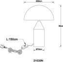 Globo 21030N Tischlampe ATOMA  E27 | mit Schalter