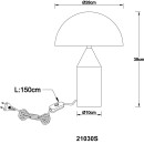 Globo 21030S Tischlampe ATOMA  E27 | mit Schalter