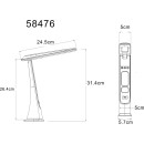 Globo 58476 LED Tischlampe AVERIE  | 2W integrierte LED-Quelle | 140lm | 3000/4000/6000K | mit Schalter