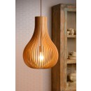 Hängeleuchten - Kronleuchter Lucide Bodo 1x60W E27 - Natureholz