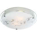 Globo 48090-2 Deckenleuchte Ballerina I 2x60W | E27 - chrom, satiniertes Glas