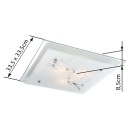 Globo 48092-2 Deckenleuchte Ballerina I 2x60W | E27 - chrom, satiniertes Glas