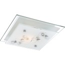 Globo 48092 Deckenleuchte Ballerina I 1x60W | E27 - chrom, satiniertes Glas