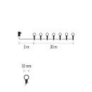 EMOS D5AM04 Weihnachtskette Kirsche 30m 300 LED | 6w | IP44 - Multicolor Timer, grün