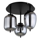 Globo 15345-3D Deckeneinbauleuchte Blacky I 3x40W | E14 - schwarz, rauchig