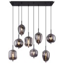 Globo 15345-8 Deckenleuchte Blacky 8x40W | E14 - schwarz, rauchig