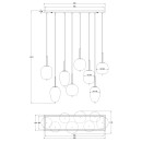 Globo 15345-8 Deckenleuchte Blacky 8x40W | E14 - schwarz, rauchig