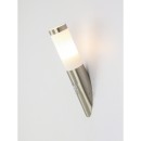 Globo 3157S Außenwandleuchte mit Bewegungssensor Boston 1x60W | E27 | IP44 - Edelstahl, opal