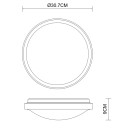 Globo 41764-12 LED Deckenleuchte Bruno 1x12W | 530lm | 3000-4500-6000K - opal, schwarz, braun