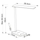 Globo 58400W LED-Tischleuchte Bulla 1x6W | 350lm | 3000-4500-6000K - dimmbar, USB, Touch-Schalter, weiß