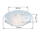 Globo 40404-3 Deckenleuchte Burgundy 3x40W | E27 - Nickel matt, Kristall, transparent