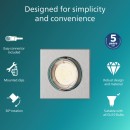 Philips 8720169392700 Einbaurahmen Peridot  GU10 | chrom