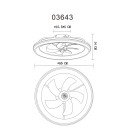 Globo CELESTE 03643 LED Ventilator mit Licht | 40W LED | 2080lm