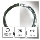 Emos D3ac04 Weihnachten Nano Kette 7,5m 75 LED | 2,4w | 2xAA - kaltweiß, Timer, grün