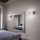 Ideal Lux 088273 Wandleuchte Clip Small Argento 2x60W | E27 - silber Rechteck