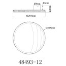 Globo 48493-12 LED Deckenleuchte CONSTANCE  | 12W integrierte LED-Quelle | 870lm | 3000/4000/6000K