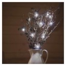 Emos D3AC07 Weihnachtskette Nano Kette 1,9m 20 LEDs | 1,28 W | 2xAA - Kaltweiß, Timer, Silber