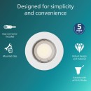Philips 8720169392724 Einbaurahmen Peridot GU10 | weiß