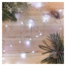 Emos D3AC07 Weihnachtskette Nano Kette 1,9m 20 LEDs | 1,28 W | 2xAA - Kaltweiß, Timer, Silber
