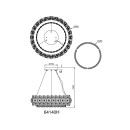 Globo 64140H LED Pendelleuchte DIANN  | 50W integrierte LED-Quelle | 4460lm | 4000K
