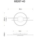 Globo 68267-40 LED Deckenleuchte DONTE  | 40W integrierte LED-Quelle | 3033lm | 3000K
