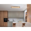 Globo 416080WD LED-Deckenleuchte Doro 1x18W | 1000lm | 3000K - Opal, Schwarz, Holz