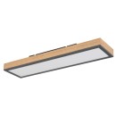 Globo 416080WD LED-Deckenleuchte Doro 1x18W | 1000lm | 3000K - Opal, Schwarz, Holz
