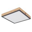 Globo 416080WD1 LED Deckenleuchte Doro 1x12W | 800lm | 3000K - braun, schwarz, opal