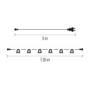 Emos DCPZ01 Garten-Verbindungslichterkette + Partykabel 7,35m 10xE27 | IP44 - max. 750W, schwarz