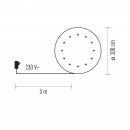 Emos ZY2267 LED Untersetzer für Weihnachtsbaum 12W | IP20 | 12 Leuchtmitteln - warmweiß, 100 cm